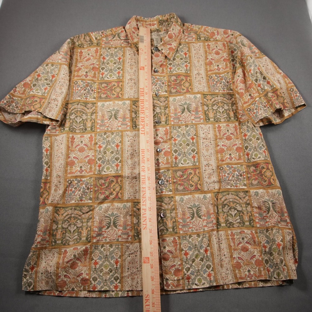 Vintage Tori Richard Patchwork Tapestry Floral USA Mens XL Short Sleeve Shirt - Picture 4 of 8